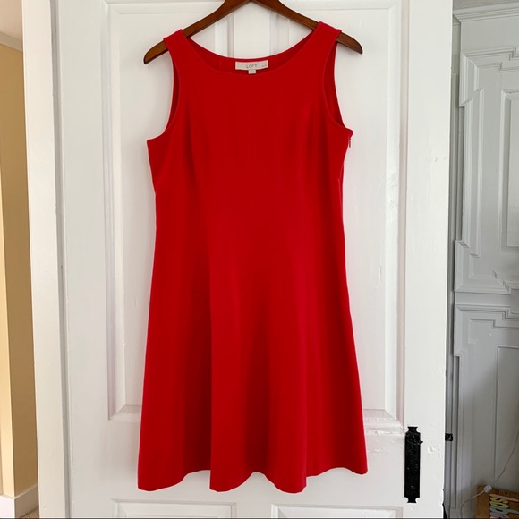 loft red dress